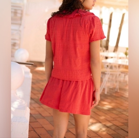 NWT Free People Lovesick Smocked Short SET size Small - Picture 2 of 12